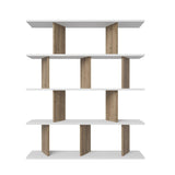 Biblioteca Tipi cu 5 Rafturi, 120 X 141 X 25 Cm - Nuc Alb, SKU 875ZNA4617