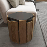Set Masuta De Cafea Soril 3 Bucati,  45 X 41 X 45 Cm - Nuc antracit, SKU 875ZNA4627