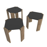 Set Masuta De Cafea Soril 3 Bucati,  45 X 41 X 45 Cm - Nuc antracit, SKU 875ZNA4627