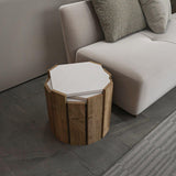 Set Masuta De Cafea Soril 3 Bucati,  45 X 41 X 45 Cm - Nuc Alb, SKU 875ZNA4627