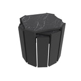 Set Masuta De Cafea Soril 3 Bucati,  45 X 41 X 45 Cm - Marmură neagră, SKU 875ZNA4627