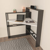 Birou Kelly cu 5 Rafturi, 94 X 114 X 94 Cm - Alb negru, SKU 875ZNA4633
