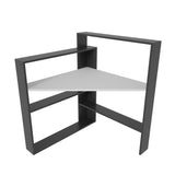 Birou Kelly cu 5 Rafturi, 94 X 114 X 94 Cm - Alb negru, SKU 875ZNA4633