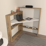 Birou Kelly cu 5 Rafturi, 94 X 114 X 94 Cm - Nuc Alb, SKU 875ZNA4633