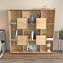 Biblioteca Papito, 9 Rafturi si 4 Compartimente, Stejar, 137 X 138 X 27 Cm, SKU 875ZNA4639