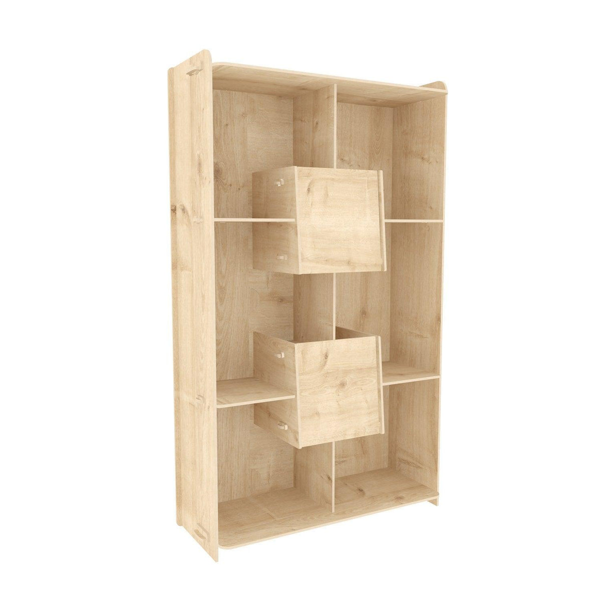 Biblioteca Anap cu 6 Rafturi si 2 Compartimente, Stejar, 83 X 138 X 27 cm, SKU 875ZNA4646