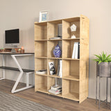 Biblioteca Zimba 4 Rafturi si 9 Compartimente, Stejar, 92 X 132 X 30 Cm