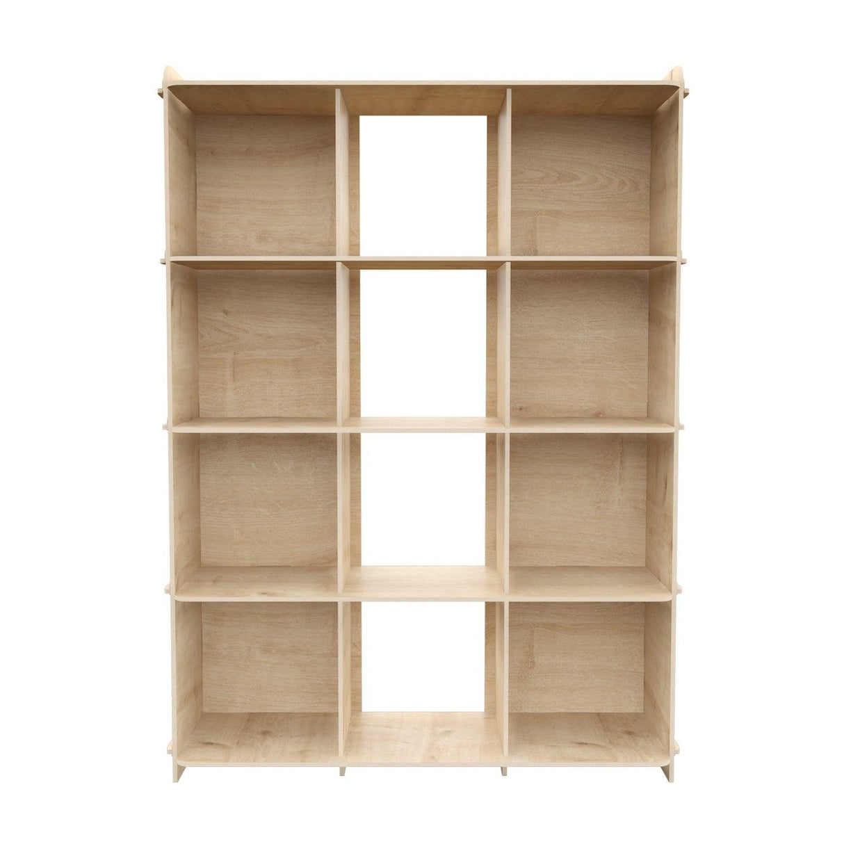 Biblioteca Zimba 4 Rafturi si 9 Compartimente, Stejar, 92 X 132 X 30 Cm