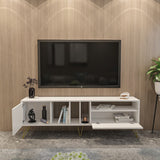 Comodă TV Mistico (180), Diverse culori, 180x36x59 cm - Alb - Auriu | SKU: 875ZNA5308 | Comodă TV Mistico (180), 180x36x59 cm, varianta Alb - Auriu, produs pentru amenajarea locuinței, disponibil online în România la CasaMob
