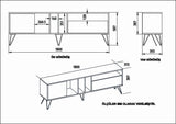 Comodă TV Mistico (180), Diverse culori, 180x36x59 cm - Ephesus - Auriu | SKU: 875ZNA5309 | Comodă TV Mistico (180), 180x36x59 cm, varianta Ephesus - Auriu, produs pentru amenajarea locuinței, disponibil online în România la CasaMob