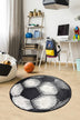 Covor de Copii Football, Alb - Negru, 200x200 cm, SKU 876CHL1209