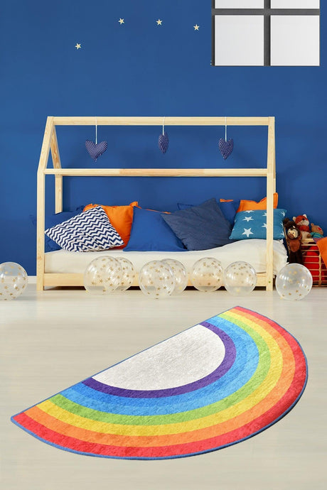 Covor de Copii Curcubeu, Multicolor, 85x160 cm
