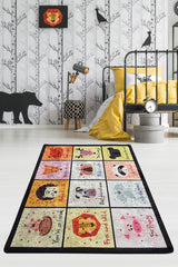 Covor de Copii Wild Animals, Multicolor, 100x160 cm