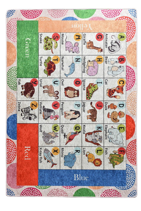 Covor de Copii Literele Colorate, Multicolor, 140x190 cm
