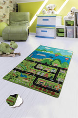Covor de Copii Green City, Multicolor, 80x140 cm, SKU 876CHL1291
