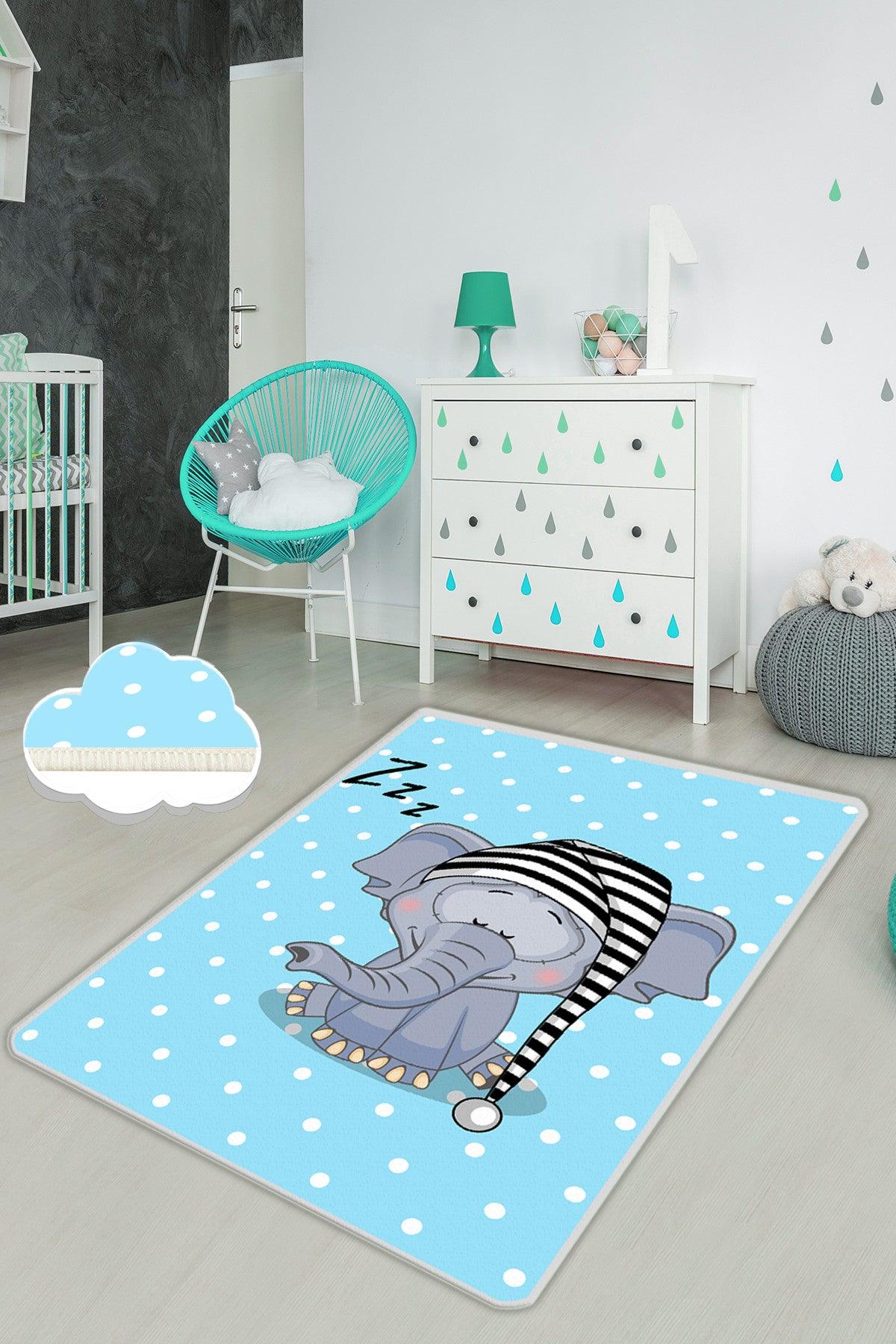 Covor de Copii Sleeping Elephant,  Multicolor (diverse dimensiuni) - 80 x 200, SKU 876CHL1366