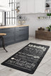 Covor de Bucatarie Kitchen Rules, Lavabil, Antiderepant, Negru, 80x150 cm, SKU 882CHL1501
