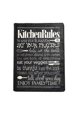 Covor de Bucatarie Kitchen Rules, Lavabil, Antiderepant, Negru, 80x150 cm
