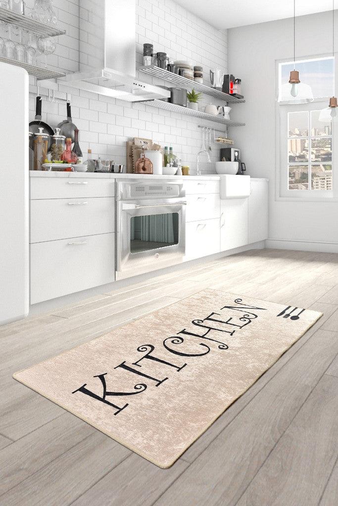 Covor de bucatarie Chef, Lavabil, Antiderapant, Crem (diverse dimensiuni) - Multicolor, SKU 882CHL1539