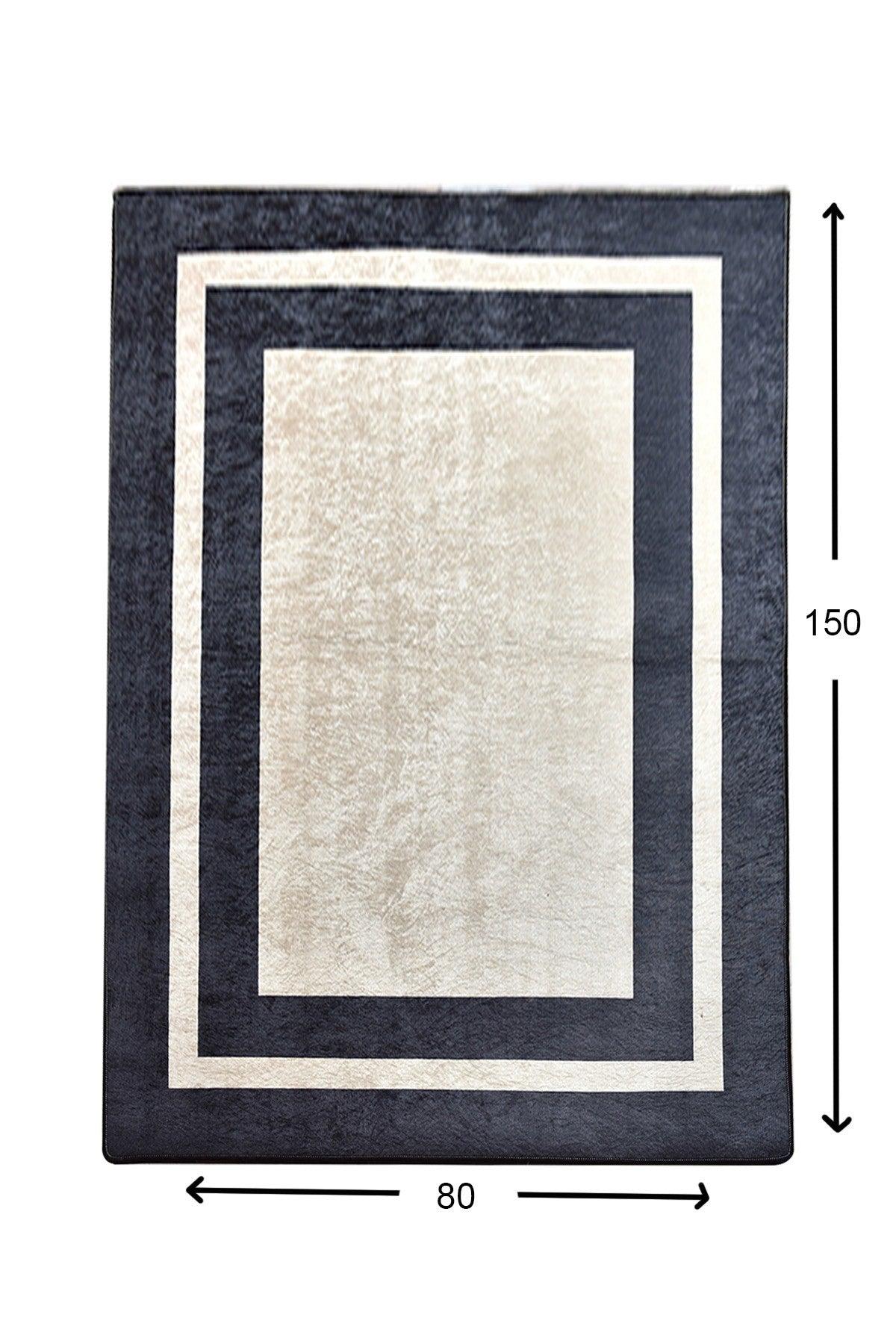 Covor de Hol Black Frame, Lavabil, Antiderapant (diverse dimensiuni) - 80 x 150, SKU 882CHL1953