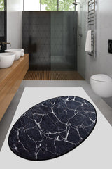 ⁠Covor de hol / bucatarie Marble Oval DJT, Multicolor