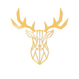 Decorațiune de perete din metal Deer2 Metal Decor, Auriu, 51x51x0 cm