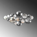 Decorațiune de perete din metal Infinity - 3, Multicolor, 116x4x60 cm