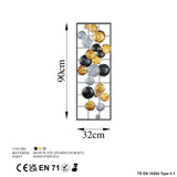 Decorațiune de perete din metal Camber - 7, Multicolor, 32x4x90 cm