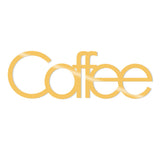 Decoratiune de perete Metal wantCoffee, Negru, 17x1x50 cm - Auriu, SKU 891TNL1113