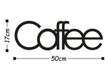 Decoratiune de perete Metal wantCoffee, Negru, 17x1x50 cm - Negru, SKU 891TNL1113