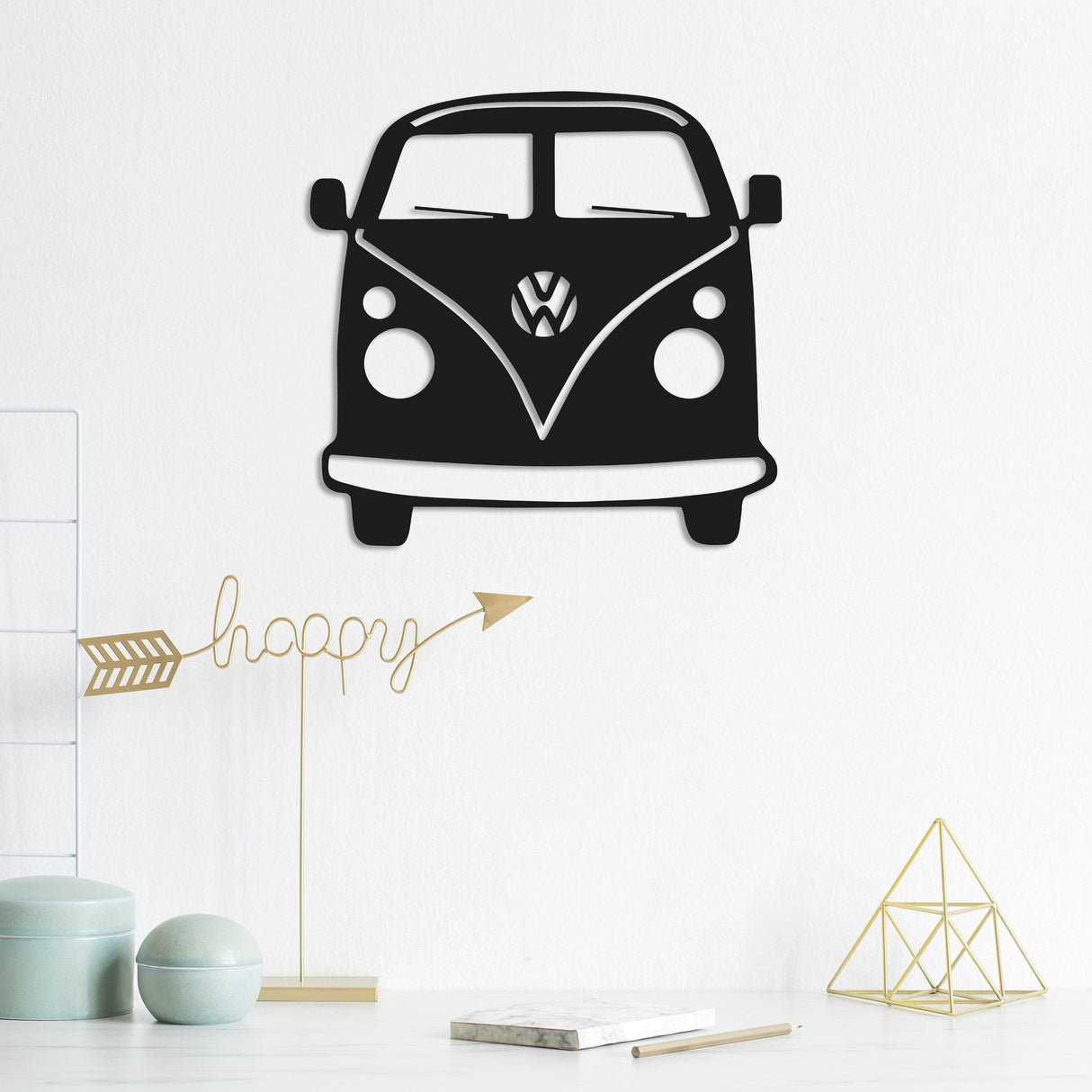 Decorațiune de perete din metal Vosvos, Diverse culori, 32x36x0 cm - Negru | SKU: 891TNL1148 | Decorațiune de perete din metal Vosvos, 32x36x0 cm, varianta Negru, produs pentru amenajarea locuinței, disponibil online în România la CasaMob