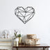 Decoratiune de perete Metal Inima 3D, Negru, 40x0.15x47 cm, SKU 891TNL1170