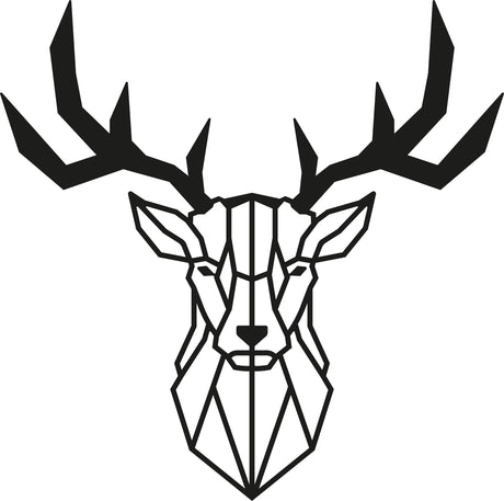Decorațiune de perete din metal Deer2, Diverse culori, 51x51x0 cm