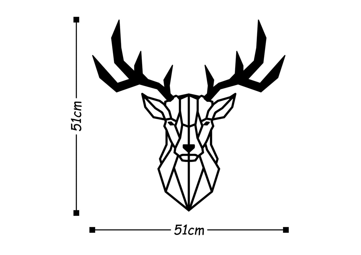 Decorațiune de perete din metal Deer2, Diverse culori, 51x51x0 cm - Negru | SKU: 891TNL1175 | Decorațiune de perete din metal Deer2, 51x51x0 cm, varianta Negru, produs pentru amenajarea locuinței, disponibil online în România la CasaMob