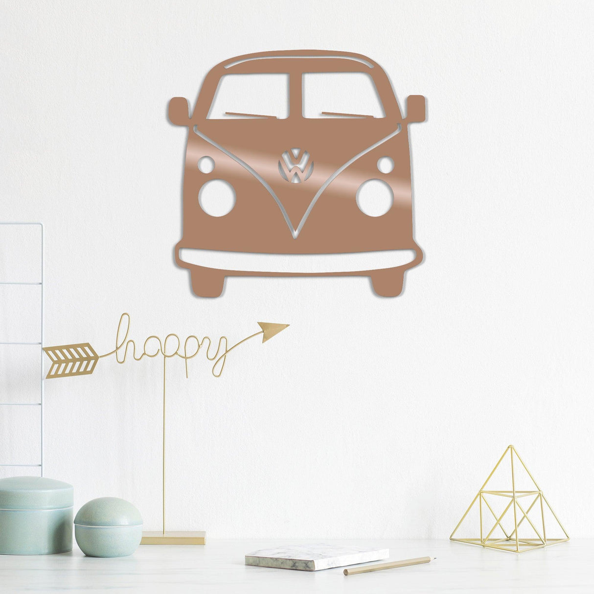 Decorațiune de perete din metal Vosvos, Diverse culori, 32x36x0 cm - Copper | SKU: 891TNL1232 | Decorațiune de perete din metal Vosvos, 32x36x0 cm, varianta Copper, produs pentru amenajarea locuinței, disponibil online în România la CasaMob
