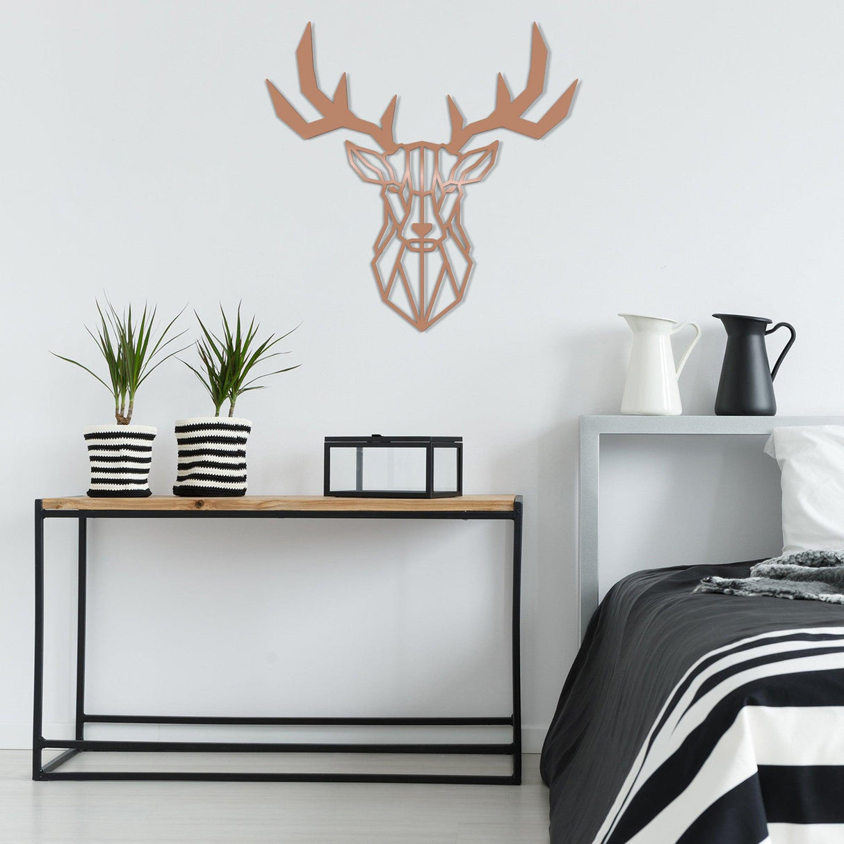Decorațiune de perete din metal Deer2, Diverse culori, 51x51x0 cm - Copper | SKU: 891TNL1259 | Decorațiune de perete din metal Deer2, 51x51x0 cm, varianta Copper, produs pentru amenajarea locuinței, disponibil online în România la CasaMob