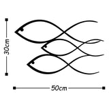 Decorațiune de perete din metal Fish, Diverse culori, 50x30x0 cm - Negru | SKU: 891TNL1366 | Decorațiune de perete din metal Fish, 50x30x0 cm, varianta Negru, produs pentru amenajarea locuinței, disponibil online în România la CasaMob