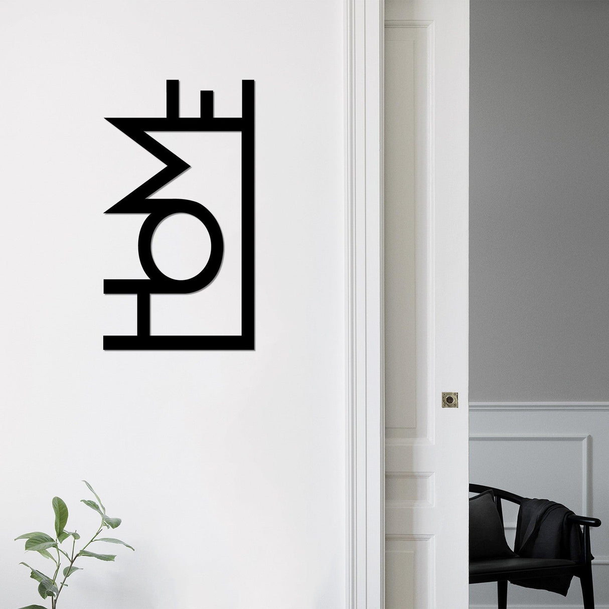 Decoratiune de perete Metal Home-metalwall, Negru, 50x1x28 cm - Negru, SKU 891TNL1404