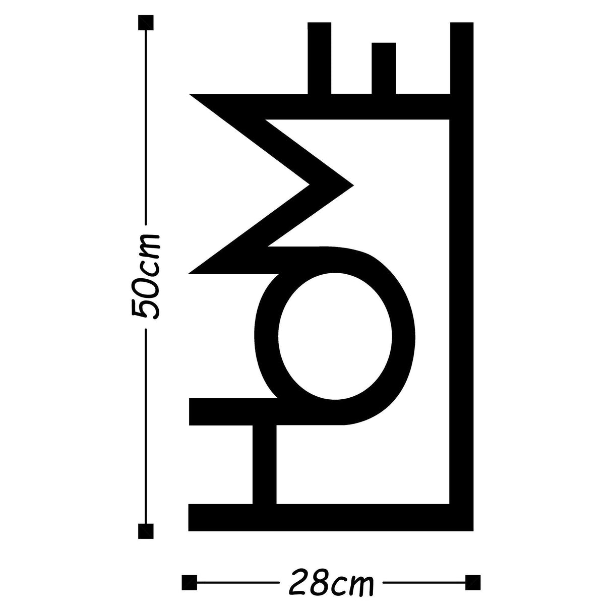 Decoratiune de perete Metal Home-metalwall, Negru, 50x1x28 cm - Negru, SKU 891TNL1404