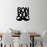 Decorațiune de perete din metal Bonjur, Diverse culori, 49x49x0 cm - Negru | SKU: 891TNL1410 | Decorațiune de perete din metal Bonjur, 49x49x0 cm, varianta Negru, produs pentru amenajarea locuinței, disponibil online în România la CasaMob