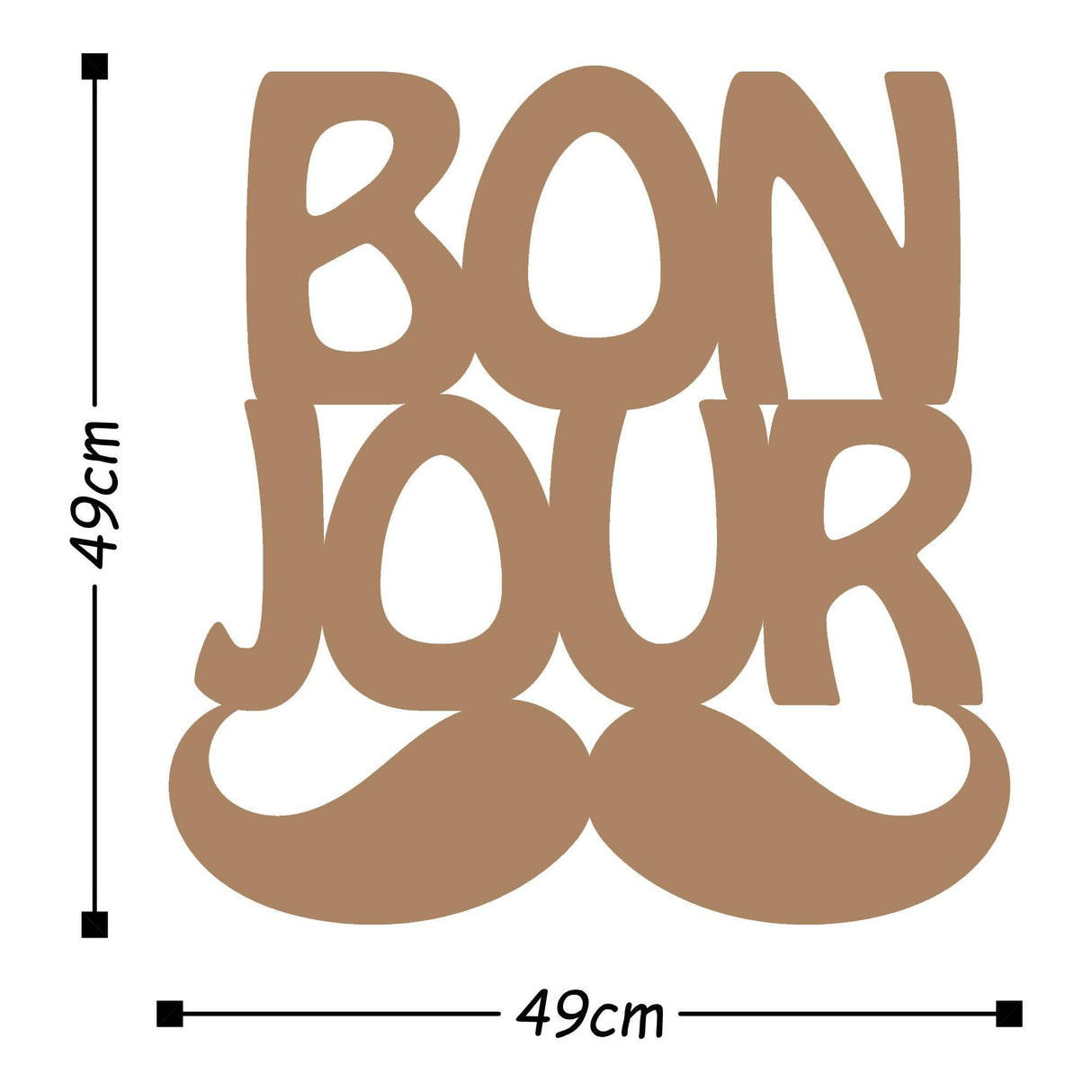 Decorațiune de perete din metal Bonjur, Diverse culori, 49x49x0 cm - Copper | SKU: 891TNL1481 | Decorațiune de perete din metal Bonjur, 49x49x0 cm, varianta Copper, produs pentru amenajarea locuinței, disponibil online în România la CasaMob