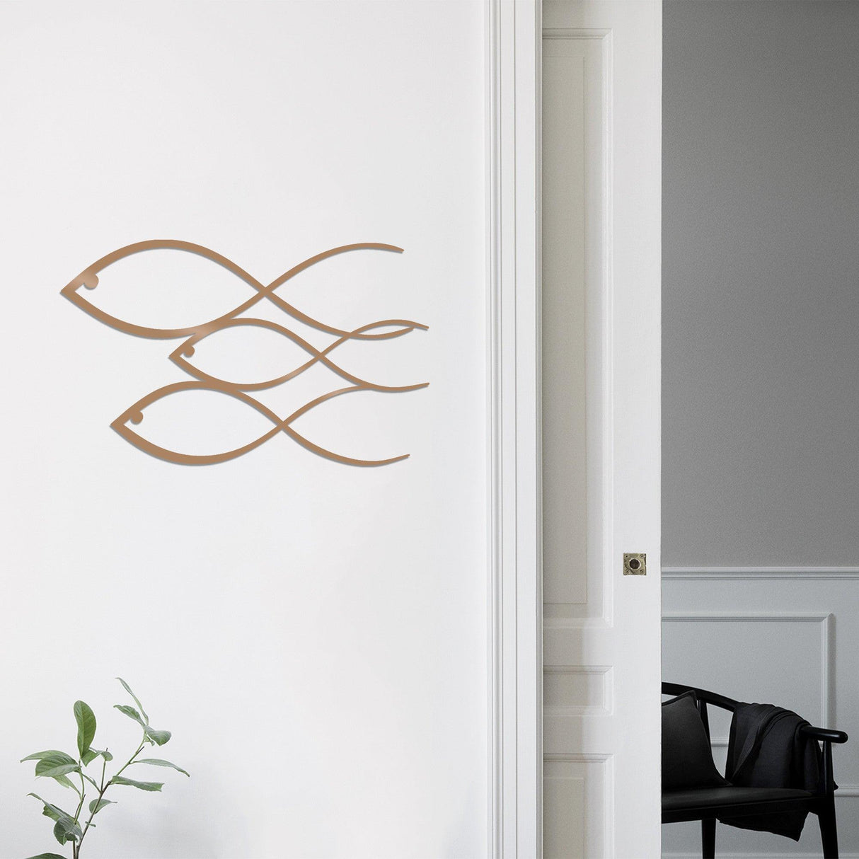 Decorațiune de perete din metal Fish, Diverse culori, 50x30x0 cm - Copper | SKU: 891TNL1438 | Decorațiune de perete din metal Fish, 50x30x0 cm, varianta Copper, produs pentru amenajarea locuinței, disponibil online în România la CasaMob