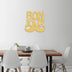 Auriu | SKU: 891TNL1553 | Decorațiune de perete din metal Bonjur, 49x49x0 cm, varianta Auriu, produs pentru amenajarea locuinței, disponibil online în România la CasaMob