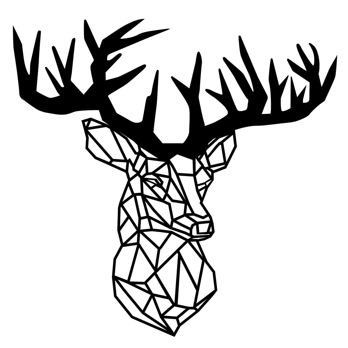 Decorațiune de perete din metal Deer3, Diverse culori, 50x49x0 cm - Negru | SKU: 891TNL1576 | Decorațiune de perete din metal Deer3, 50x49x0 cm, varianta Negru, produs pentru amenajarea locuinței, disponibil online în România la CasaMob