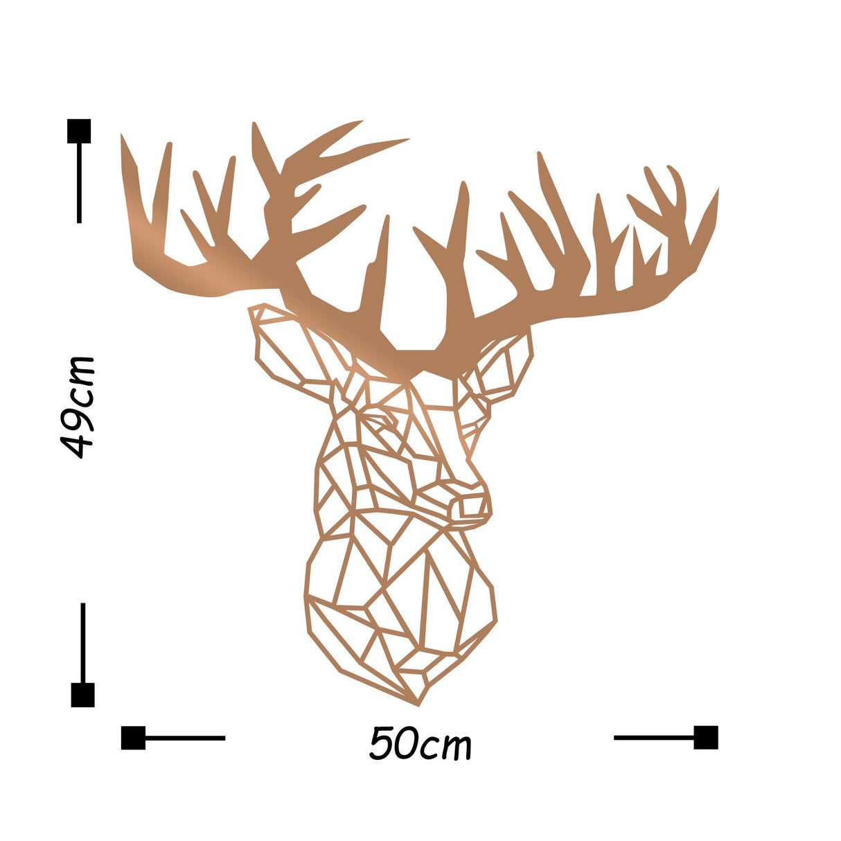 Decorațiune de perete din metal Deer3, Diverse culori, 50x49x0 cm - Copper | SKU: 891TNL1612 | Decorațiune de perete din metal Deer3, 50x49x0 cm, varianta Copper, produs pentru amenajarea locuinței, disponibil online în România la CasaMob