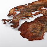 Decoratiune de perete Metal World Map Large2, Cupru, 59x1x150 cm - Multicolor, SKU 891TNL1616