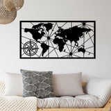 Decoratiune de perete Metal Tanelorn, Negru, 60x0x120 cm