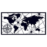 Decoratiune de perete Metal Tanelorn, Negru, 60x0x120 cm