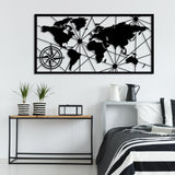 Decoratiune de perete Metal Tanelorn, Negru, 60x0x120 cm