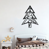Decorațiune de perete din metal Pine Tree, Negru, 46x60x0 cm